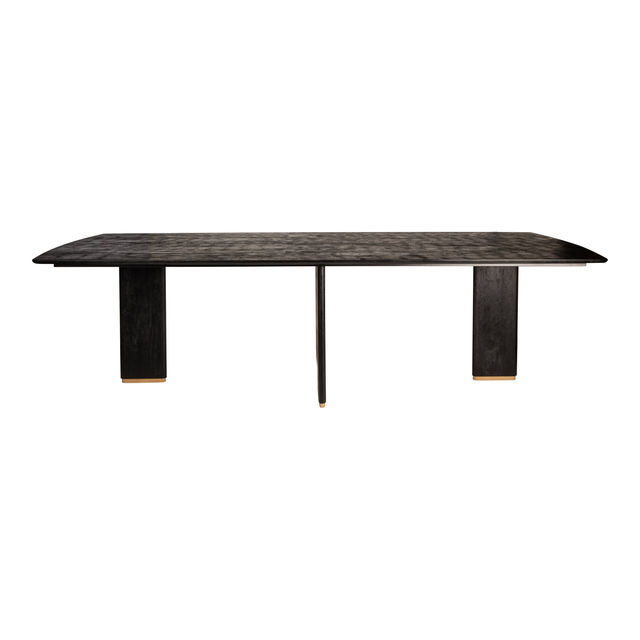 Eettafel Liber Black Mango Wood 240cm Gold Leg