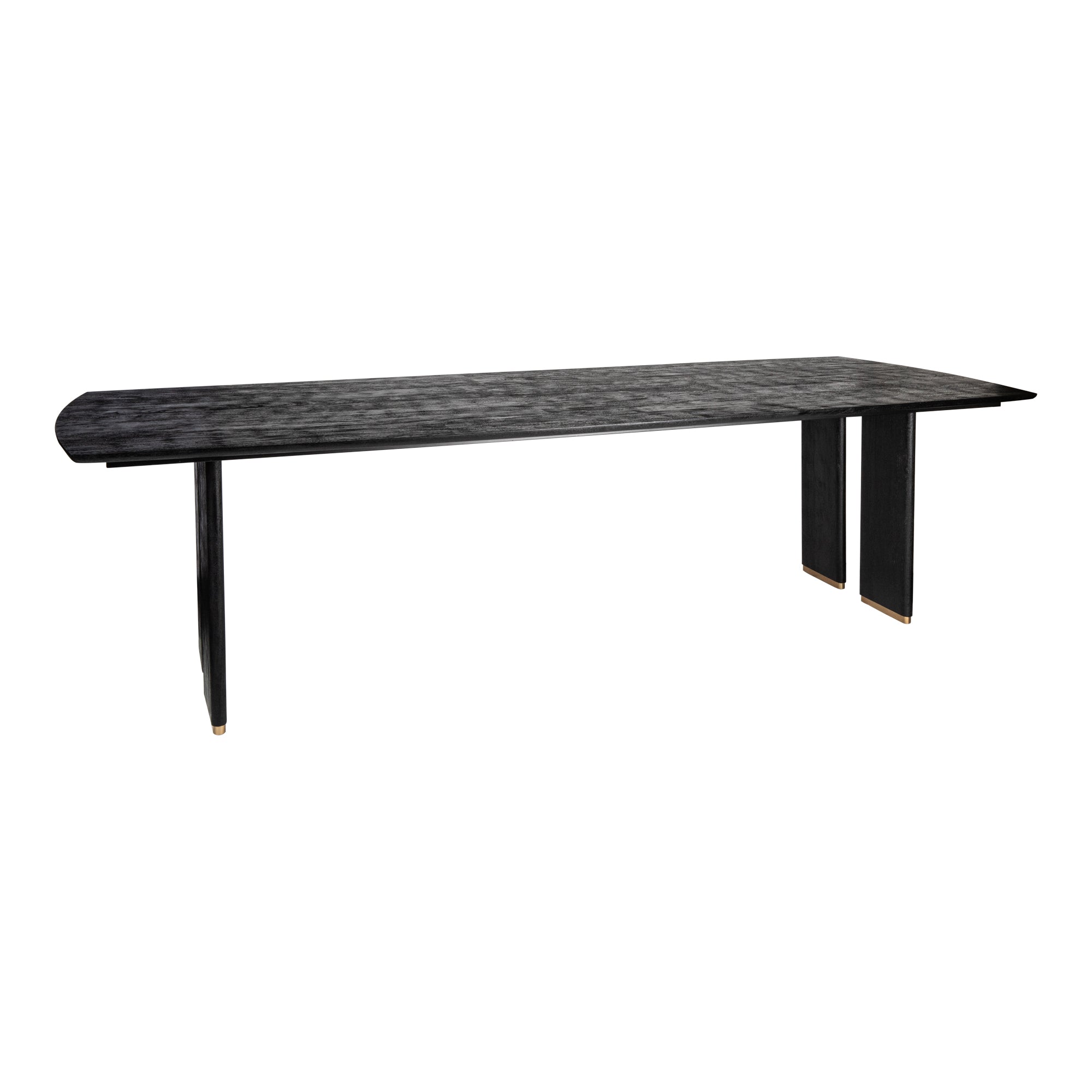 Eettafel Liber Black Mango Wood 280cm Gold Leg