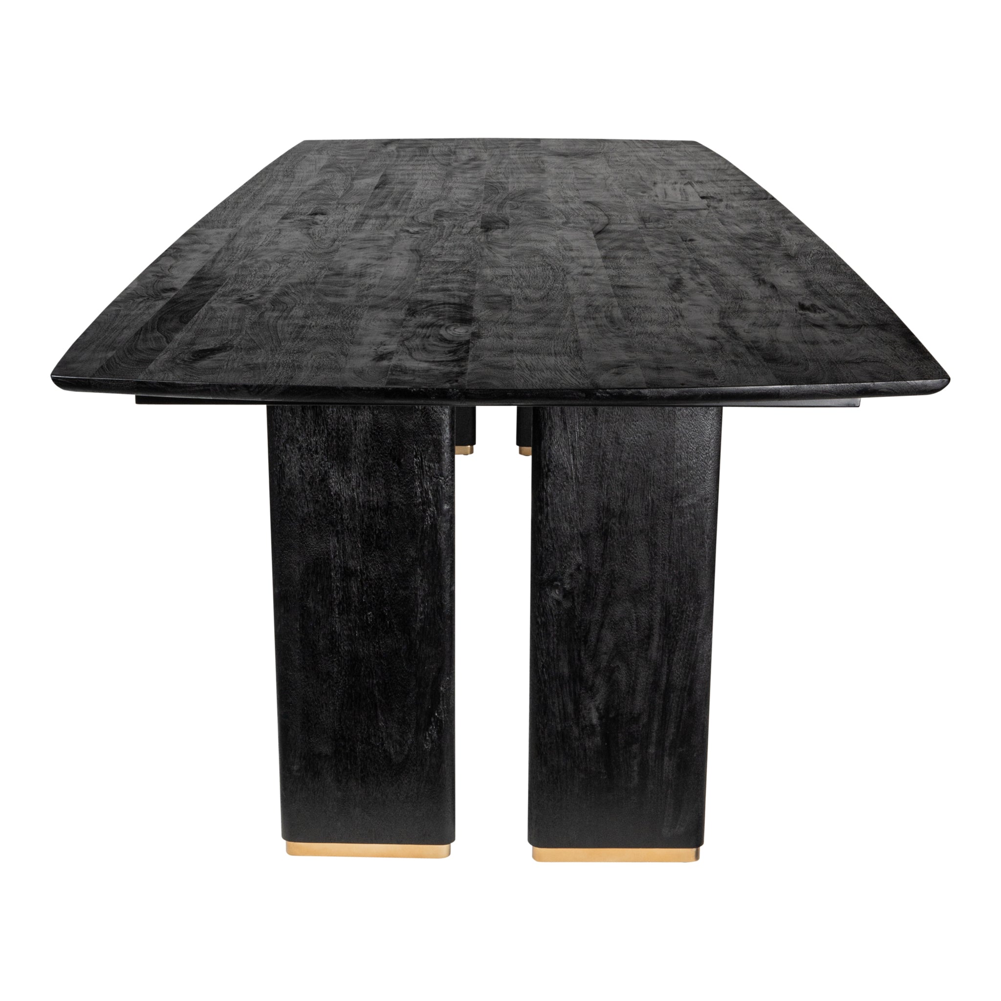 Eettafel Liber Black Mango Wood 280cm Gold Leg