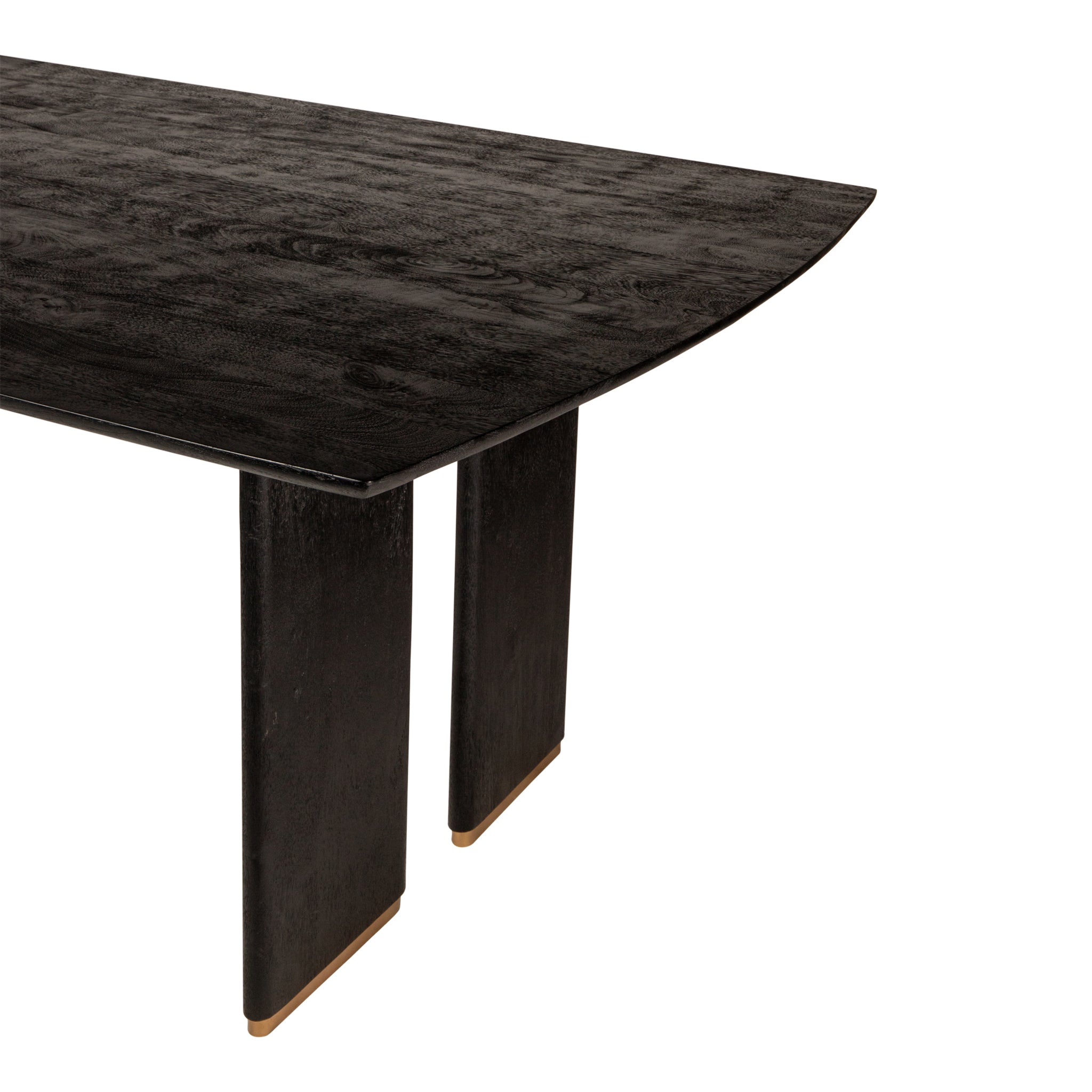 Eettafel Liber Black Mango Wood 280cm Gold Leg