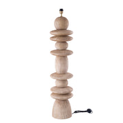 Callain Natural Mango Wood Floor Lamp Base Round