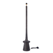 Caelin Grey Mango Wood Floor Lamp Narrow Round