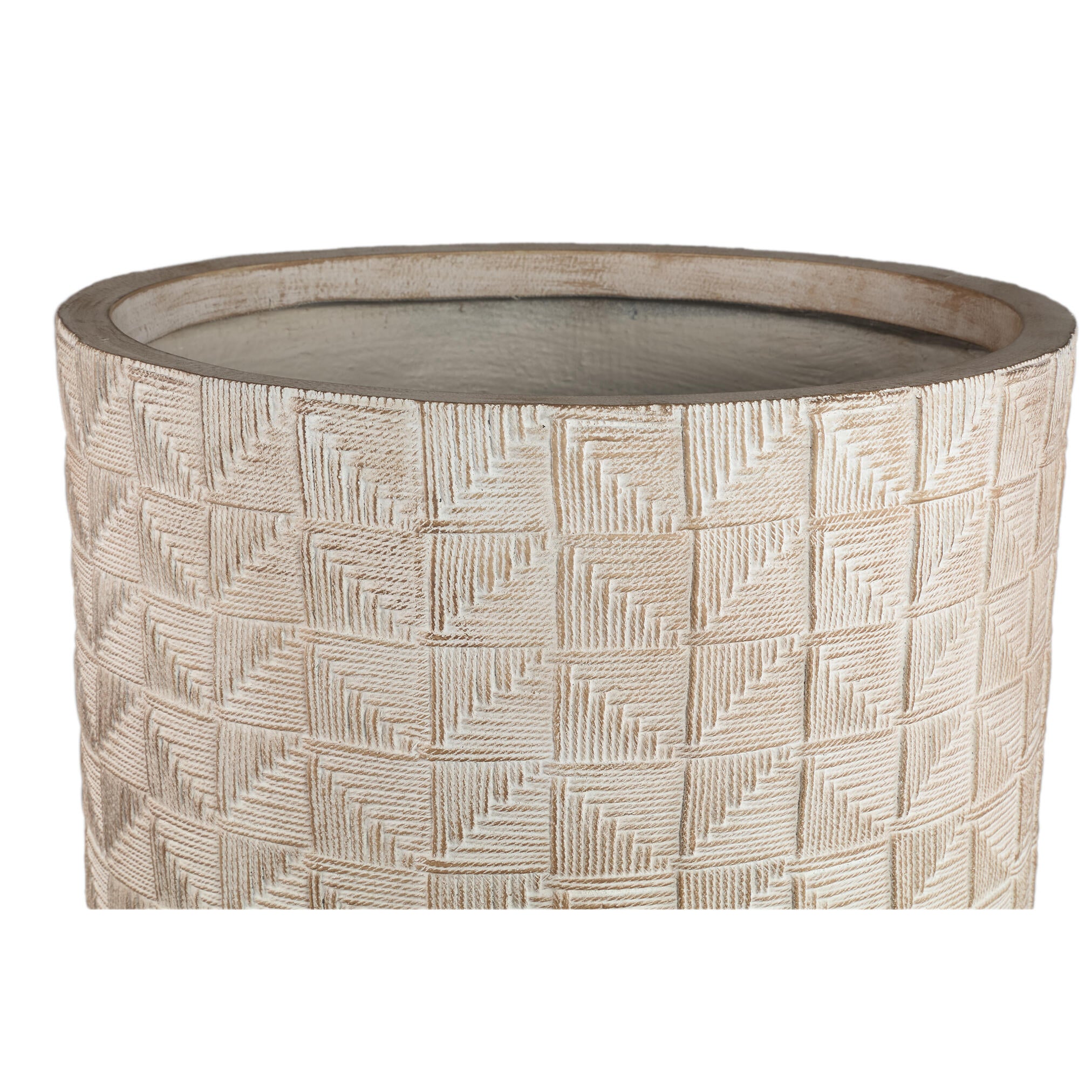 Suguna White Round Magnesium Pot Squares High SV3