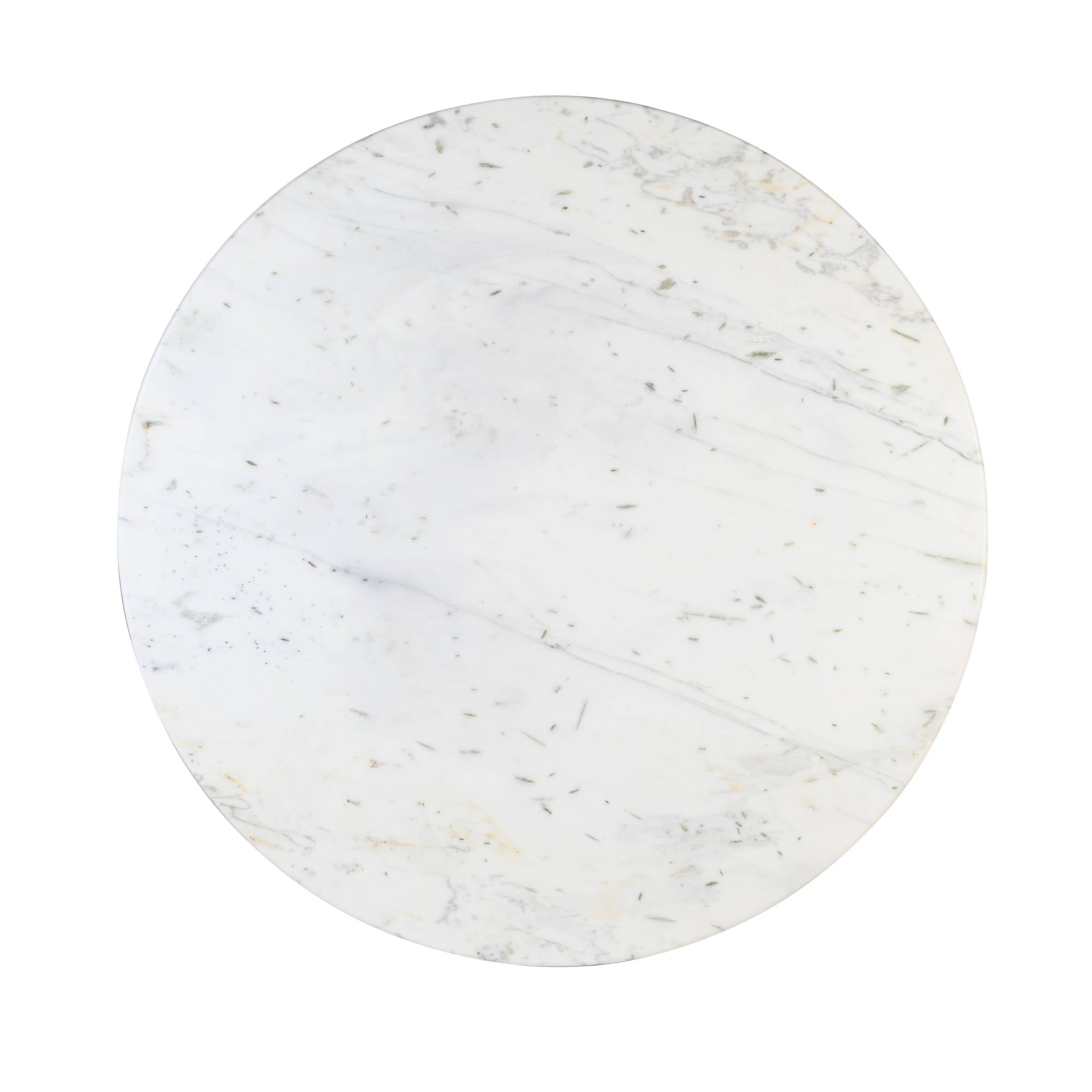 Eettafel Neelim White Marble Ribbed Base Round