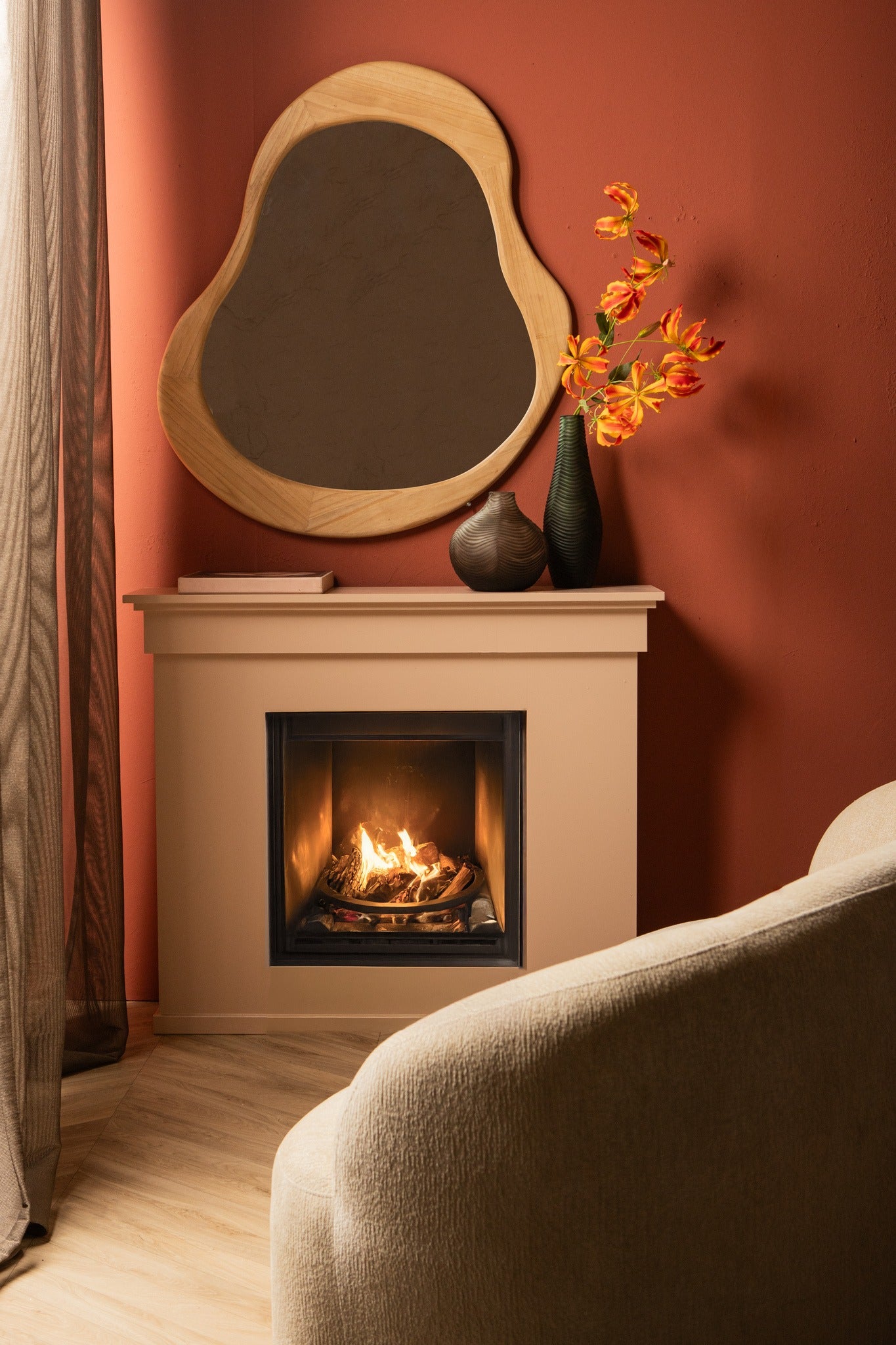 Spiegel Barragh Natural Solid Wood Organic
