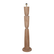 Lorinne Natural Mango Wood Layered Floor Lamp Base