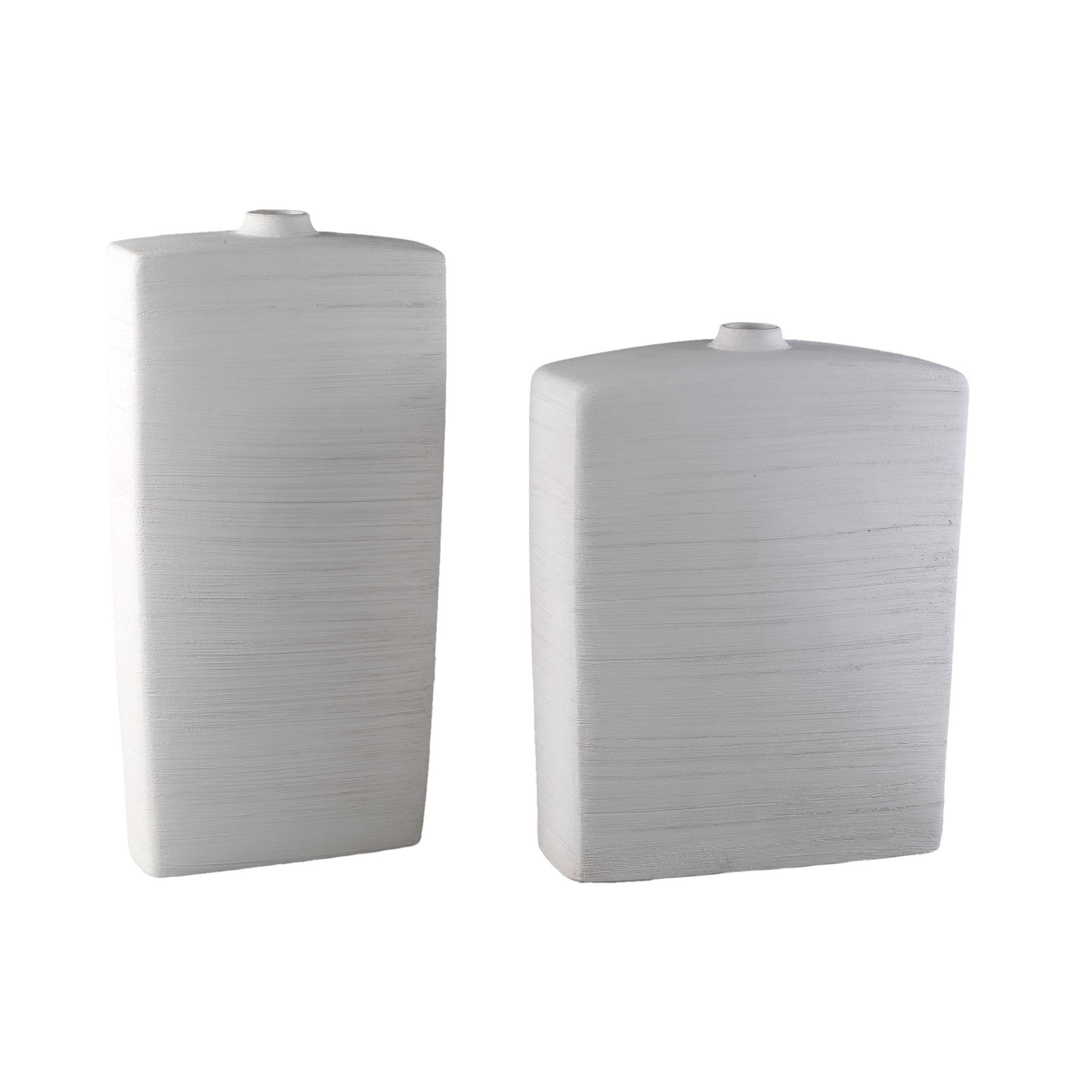 Janettee White Rectangle Shaped Ceramic Bottle S