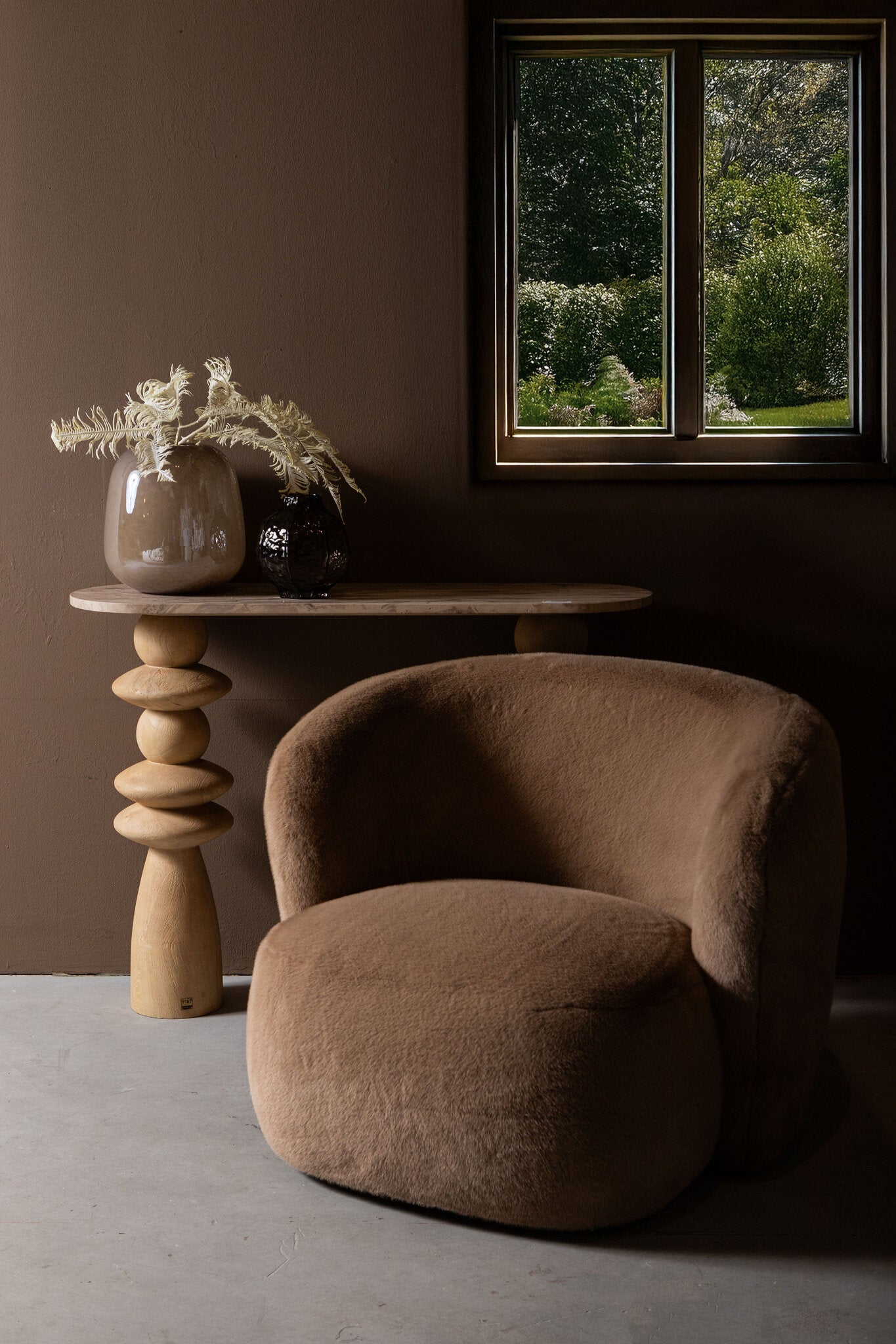 Fauteuil Aphrodite Mocca Fur