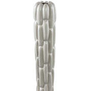 Seanis Grey Round Ceramic Vase Block Pattern L