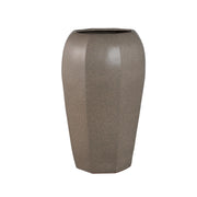 Myrick Dark Brown Ceramic Pot Octagon Shape L