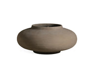 Morisa Brown Fiber Cement Big Round Pot Low