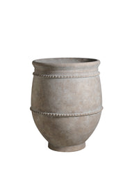 Melecia Beige Fiber Cement Earthy Jar Pot Big L