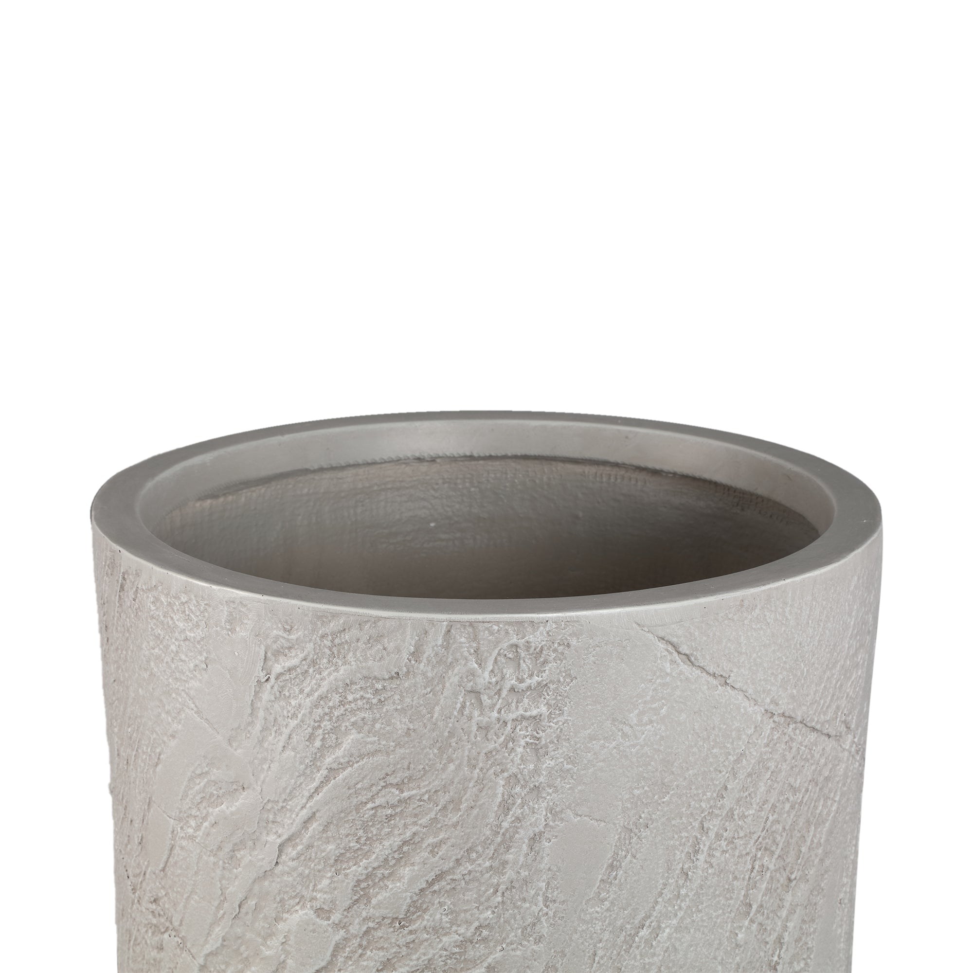 Berwin Beige Fiber Cement Rock Pot Set Of 3 High