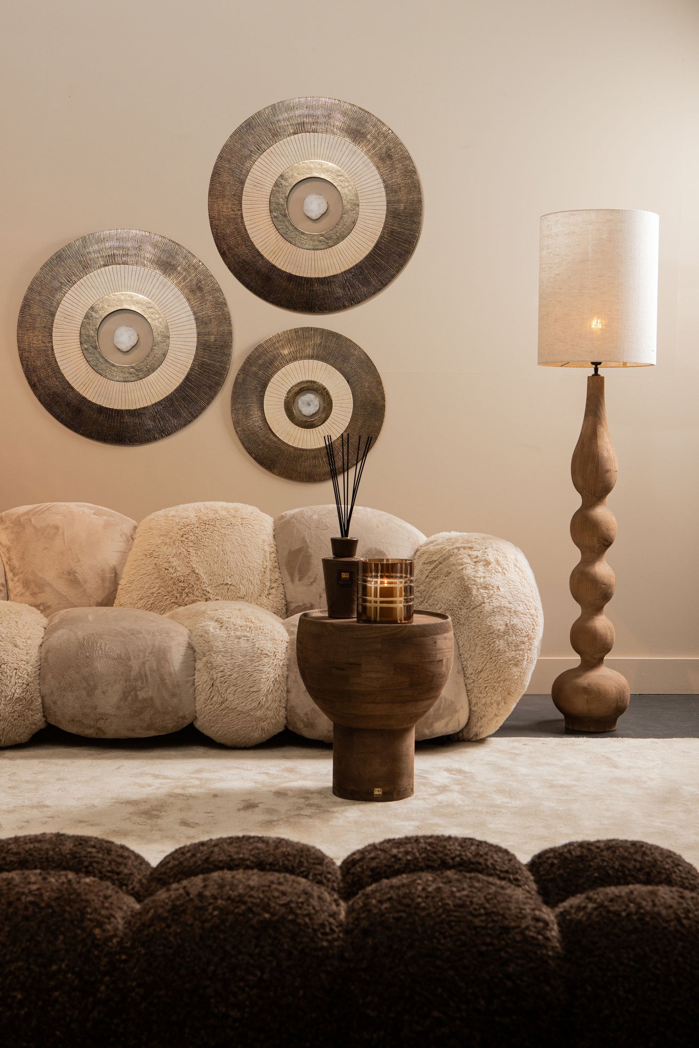 Altus Natural Mango Wood Floor Lampbase Smooth Rnd