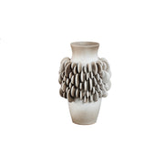 Wina Beige Ceramic Vase With Round Scales High S
