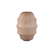 Elladie Amber Round Glass Layered Vase High