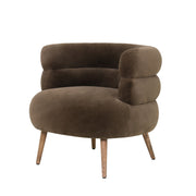 Fauteuil Nelly Dark Brown Fabric Fur