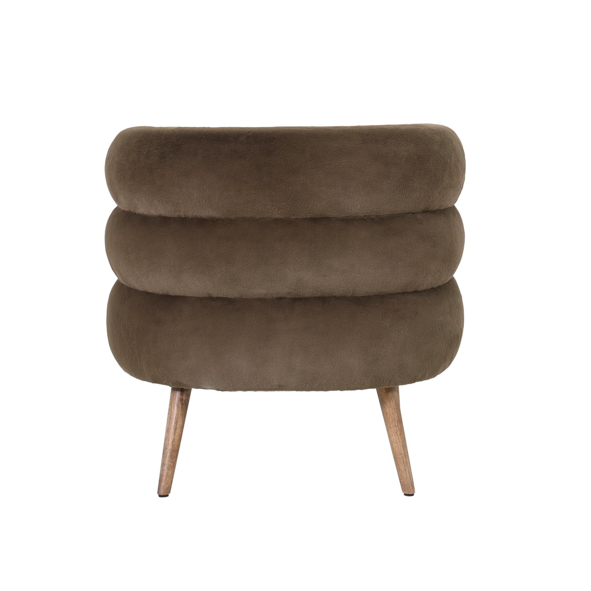 Fauteuil Nelly Dark Brown Fabric Fur