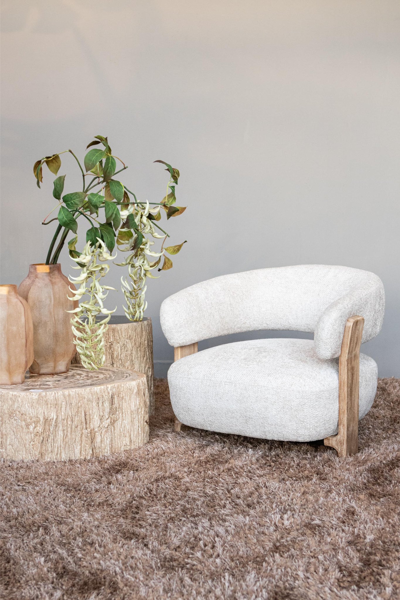 Mire Cream Fauteuil Legacy 15 Dove Rubber Wood
