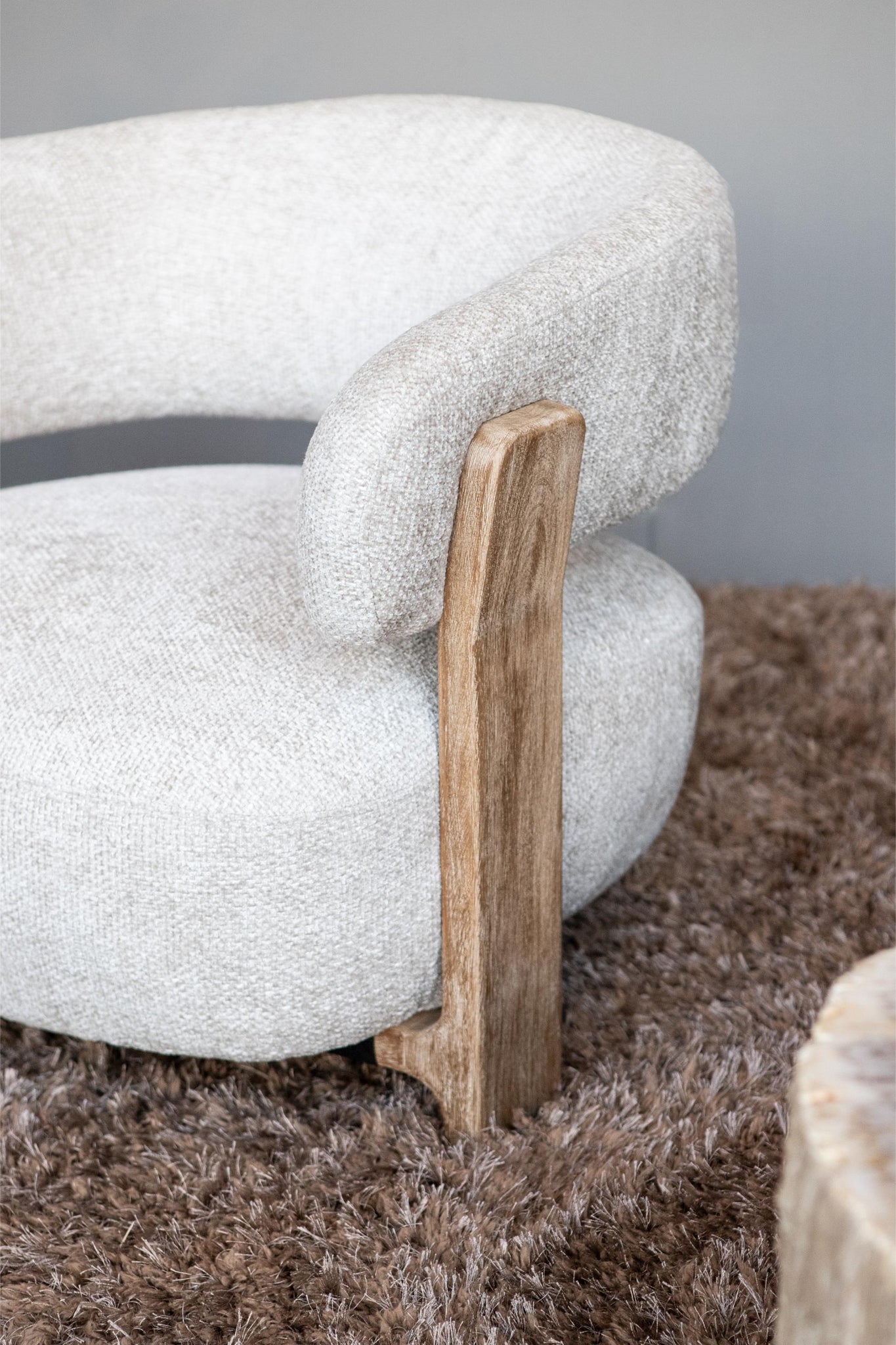 Mire Cream Fauteuil Legacy 15 Dove Rubber Wood