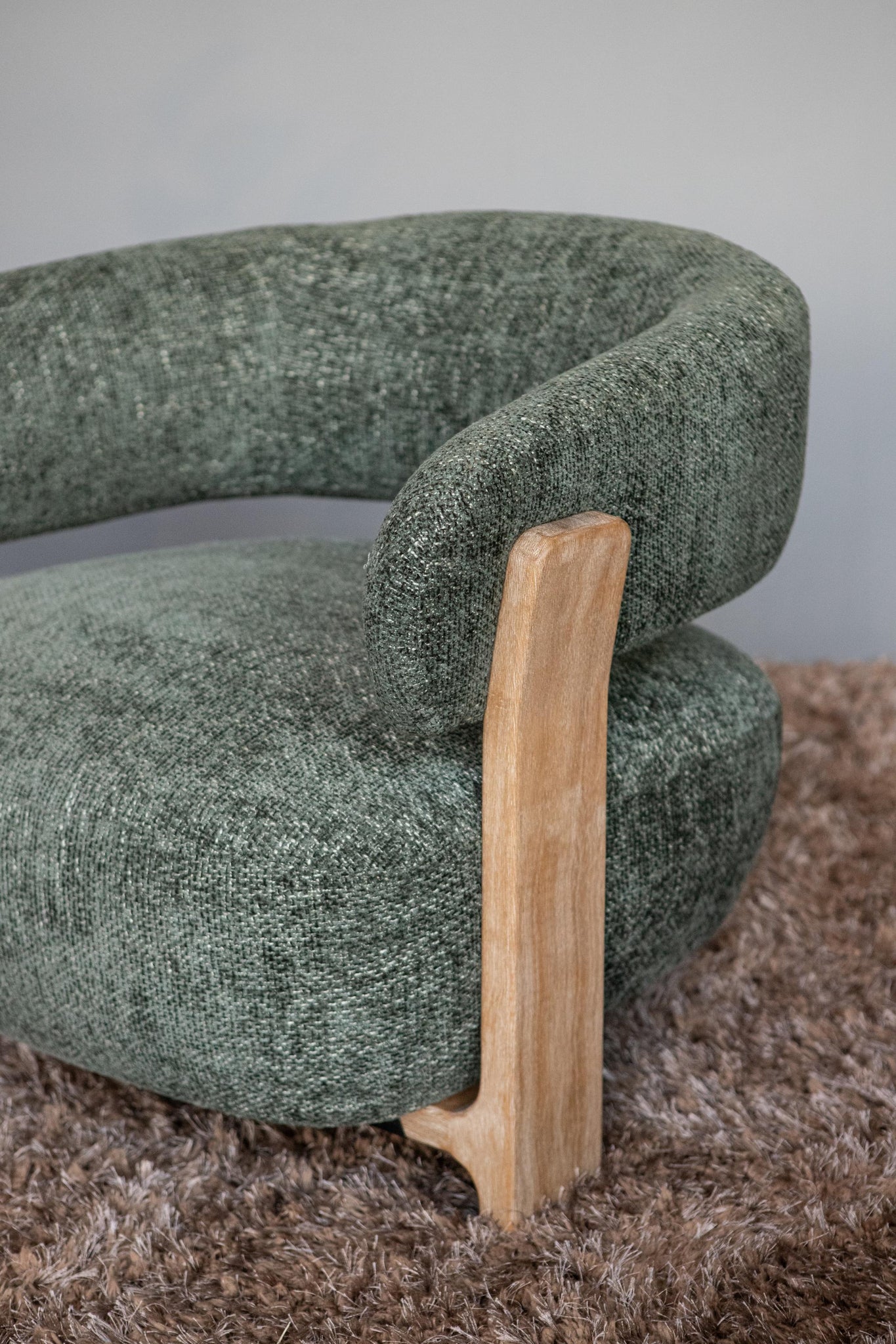 Mire Green Fauteuil Legacy 10 Olive Rubber Wood