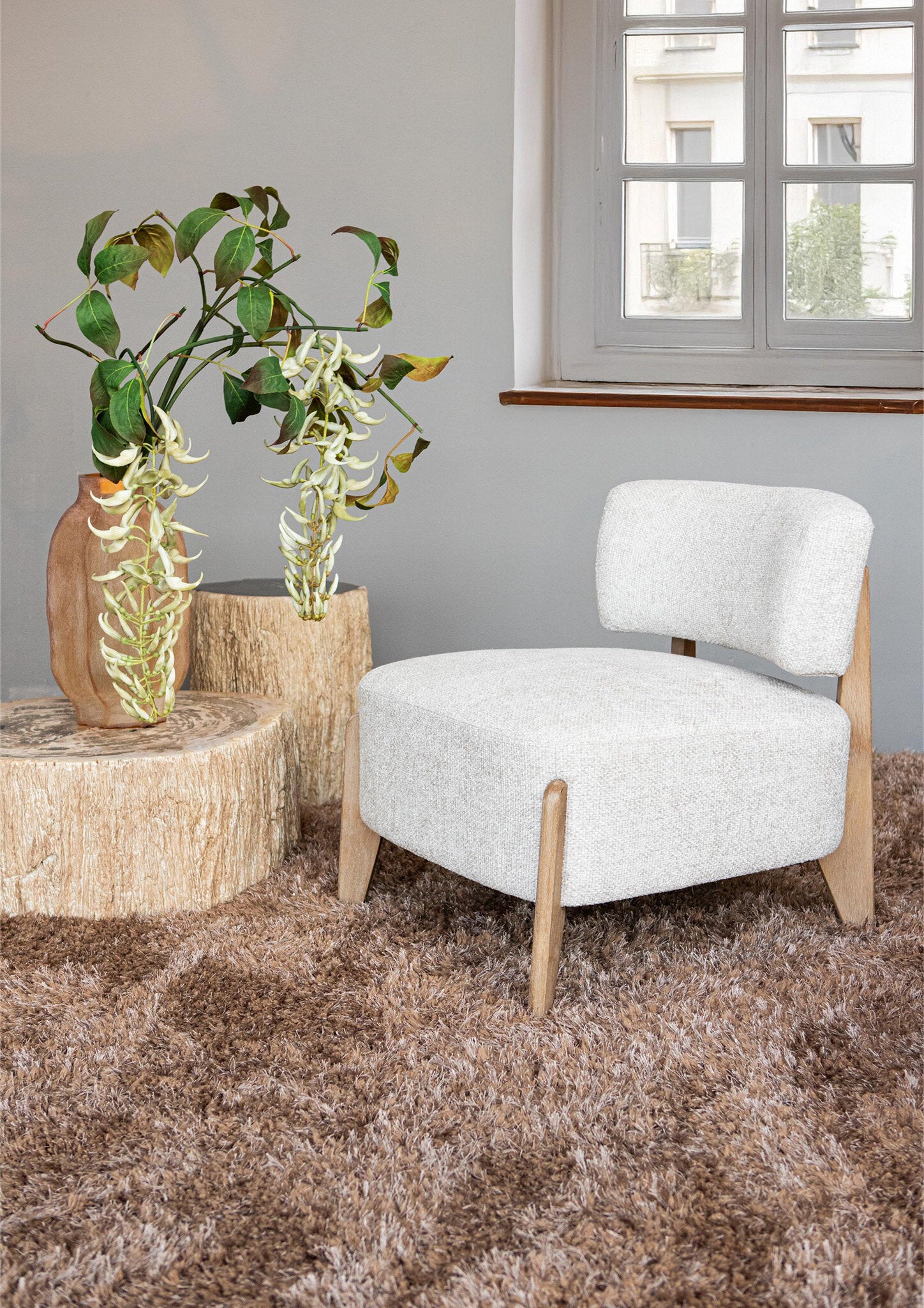 Vale Fauteuil Legacy 15 Dove Rubber Wood