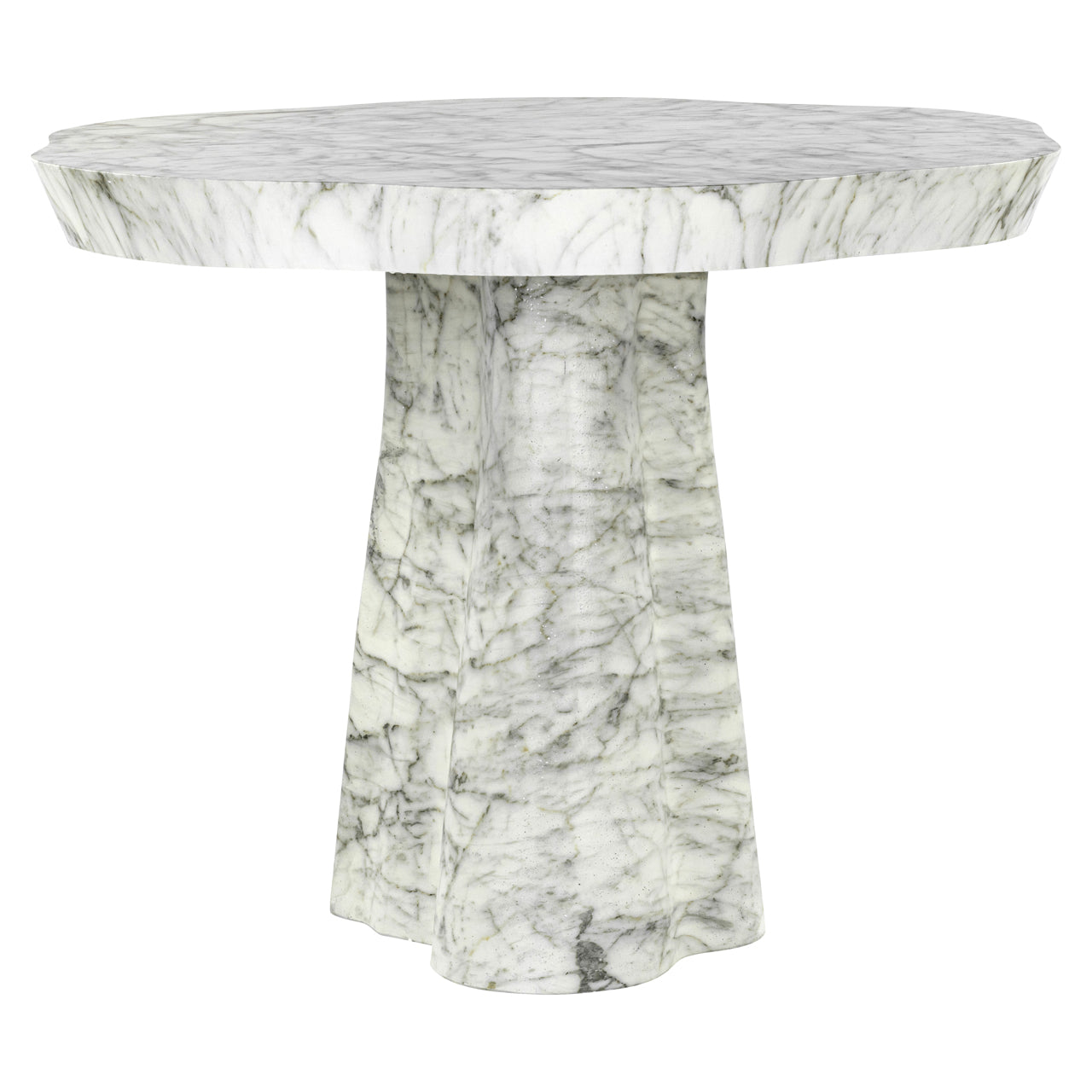 Outdoor eettafel Rockyard white marble look 100Ø