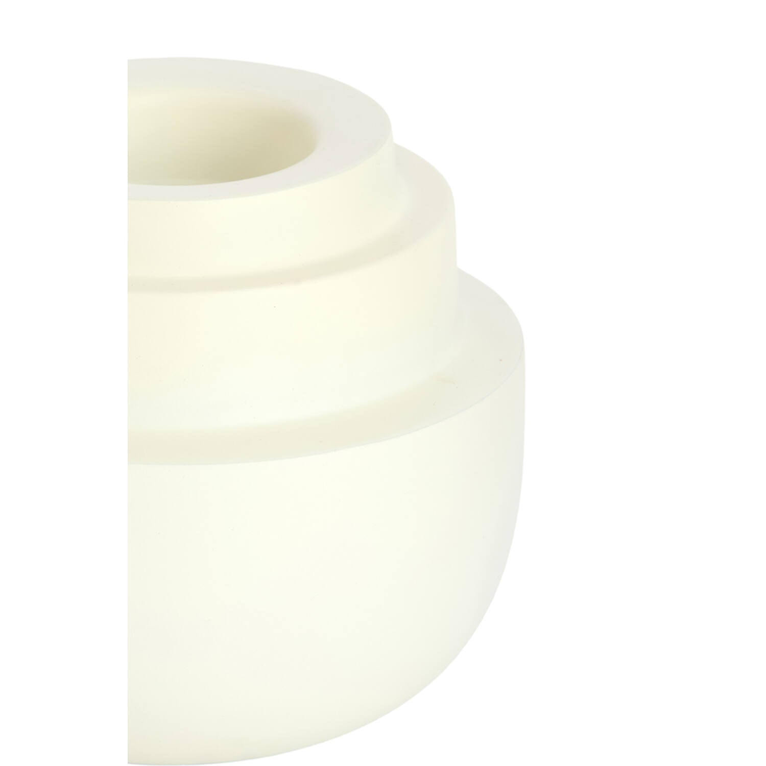 Waxinelicht Saluzzo Ø12x10 cm mat creme
