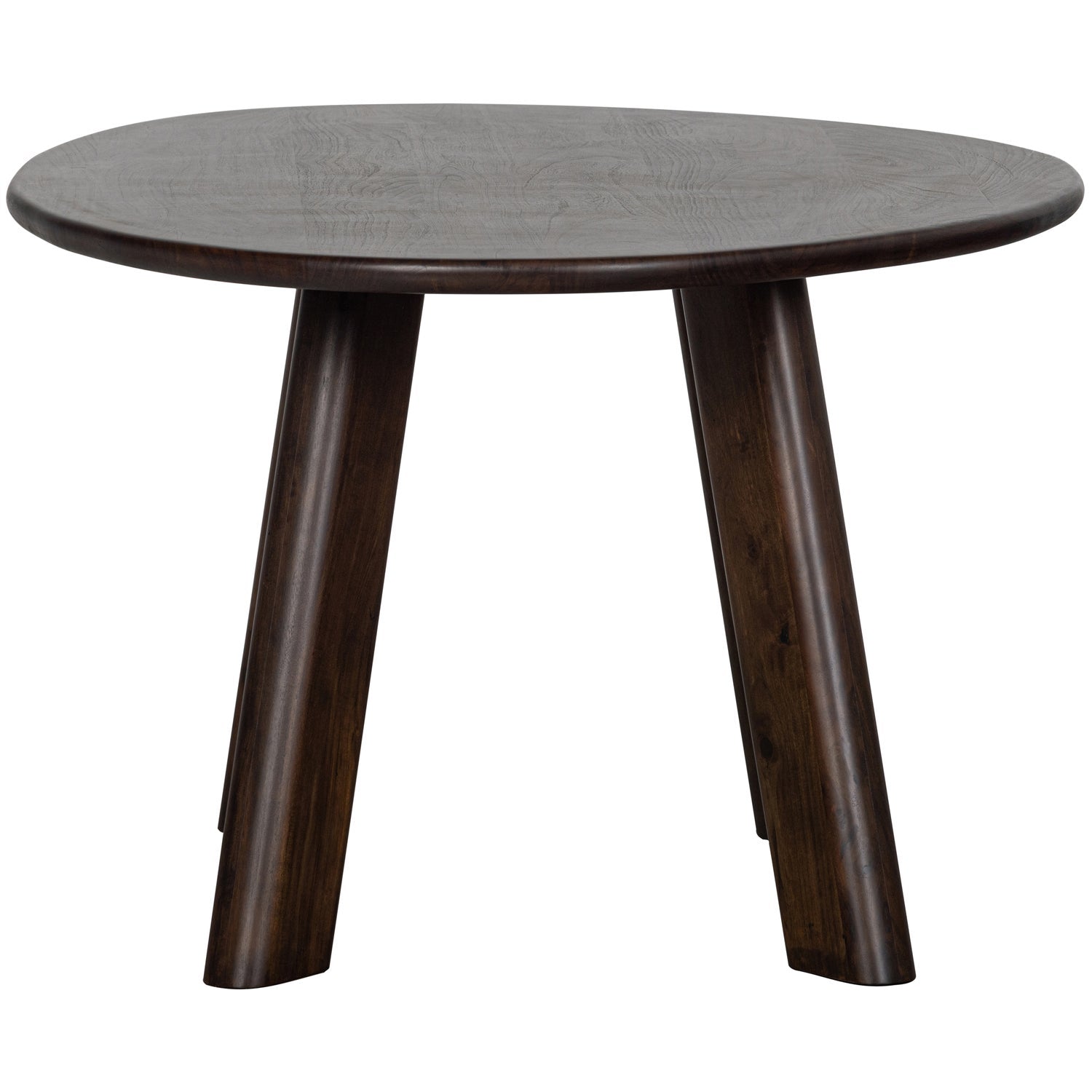Roundly eettafel/bureau mango hout walnoot 160x110