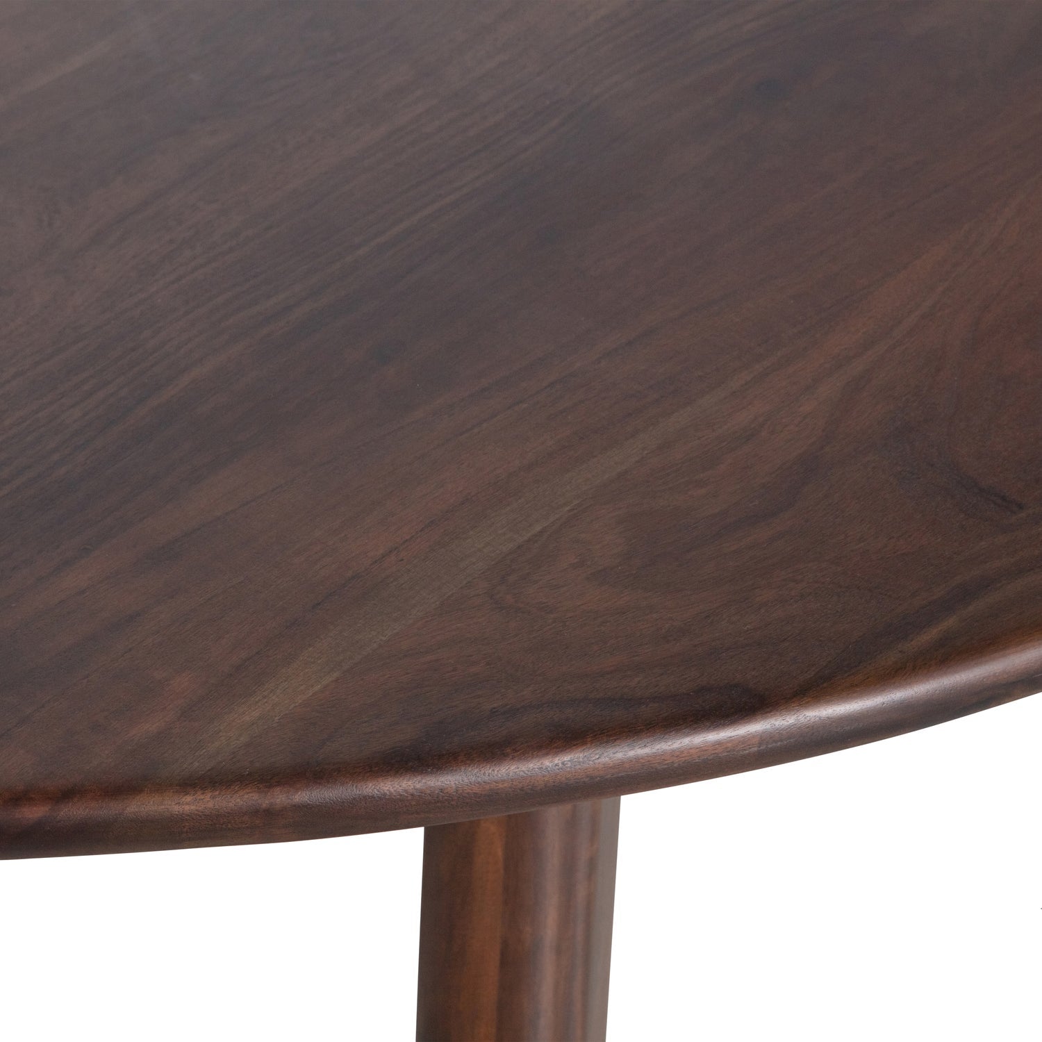 Roundly eettafel/bureau mango hout walnoot 160x110