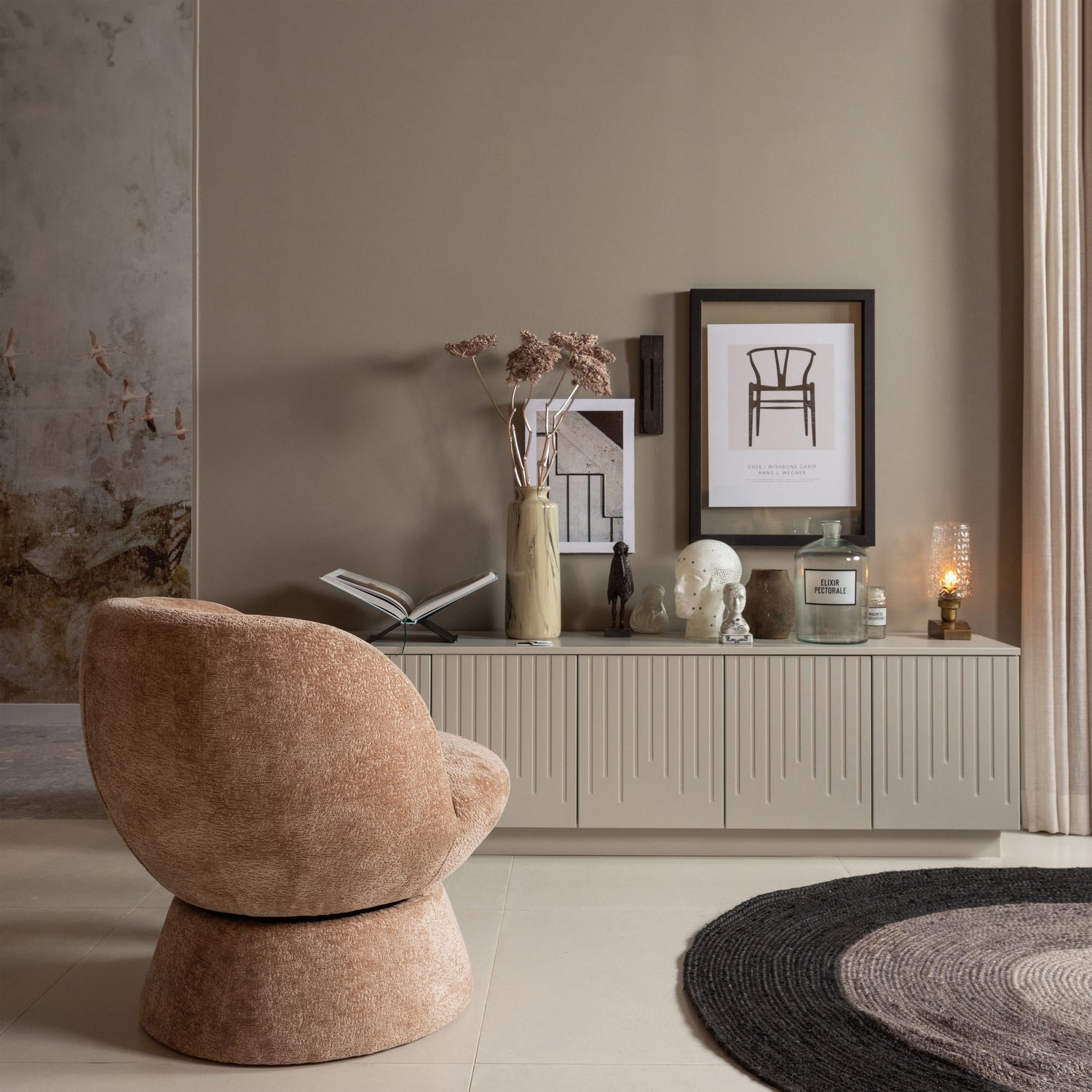 Draaifauteuil Naturel