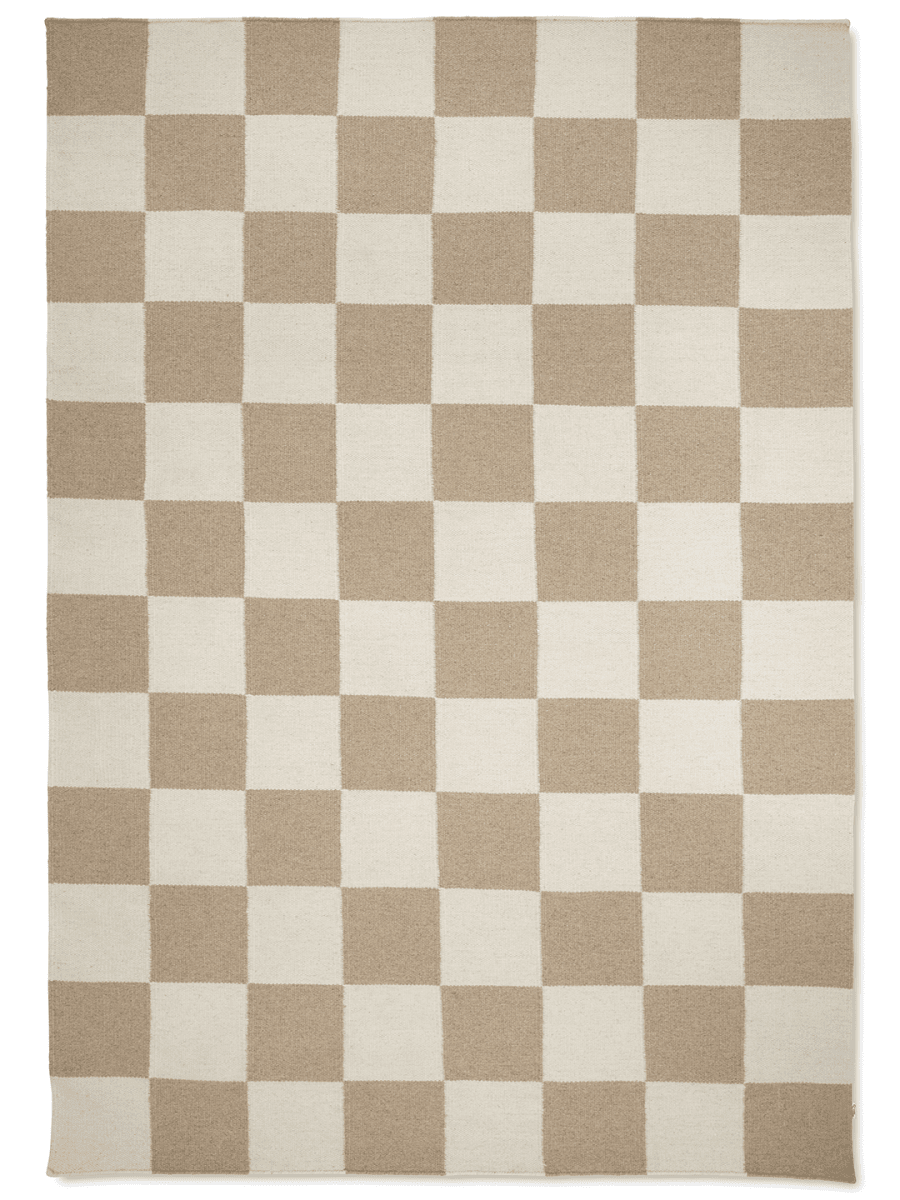 Vloerkleed Squares 200x300 White/Natural