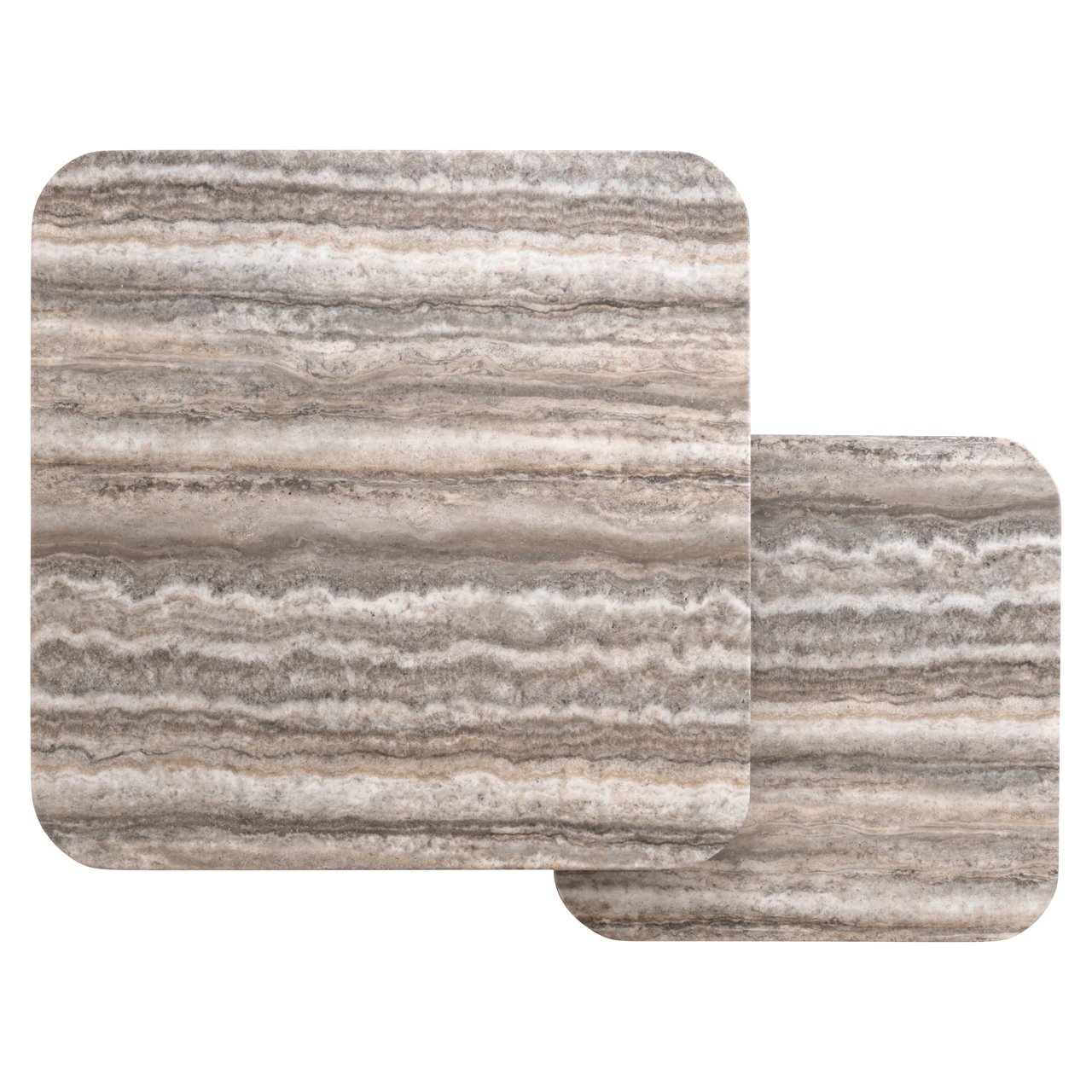 Denizly grey faux travertine coffee table (Set of 2)