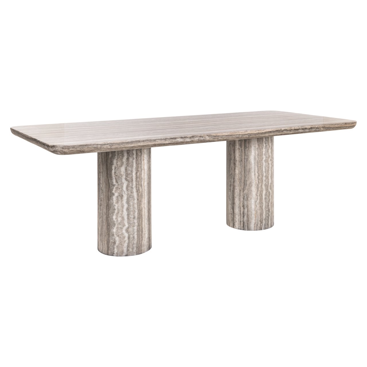 Dining table Nebula grey 225 faux travertine