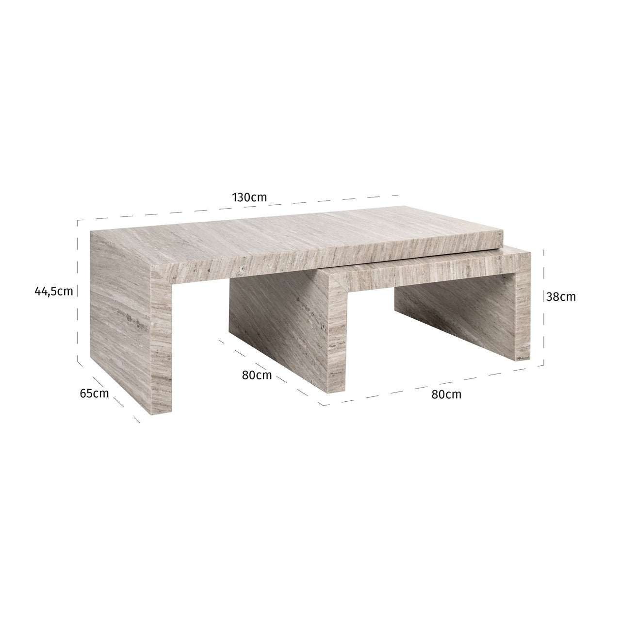 Salontafel Novaz sand set of 2
