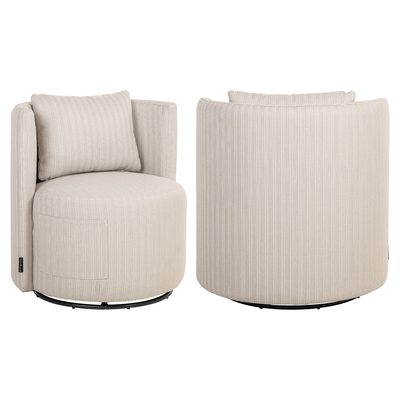 Outdoor eetkamerstoel Marlin beige swivel