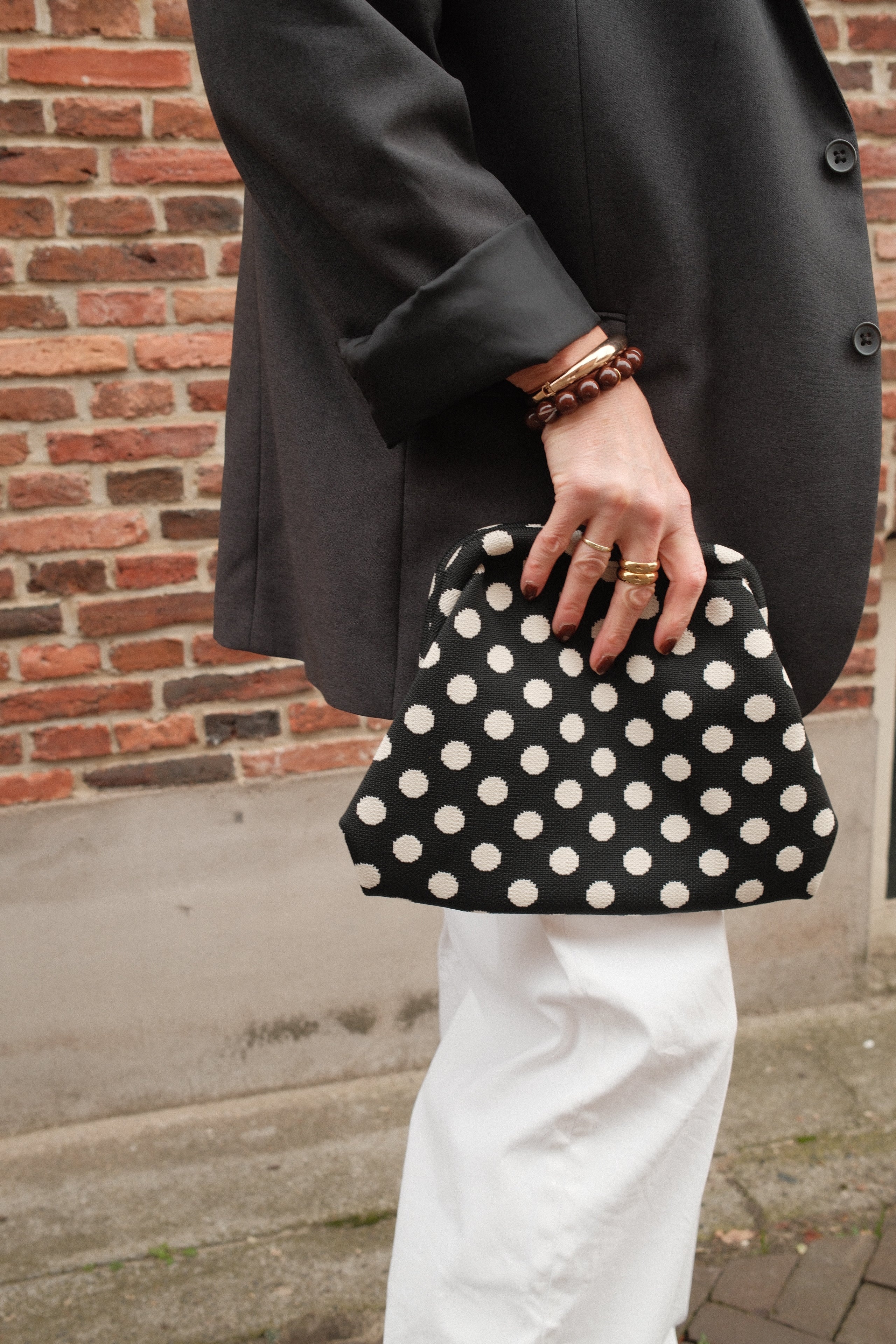 Polkadot Clutch - Zwart