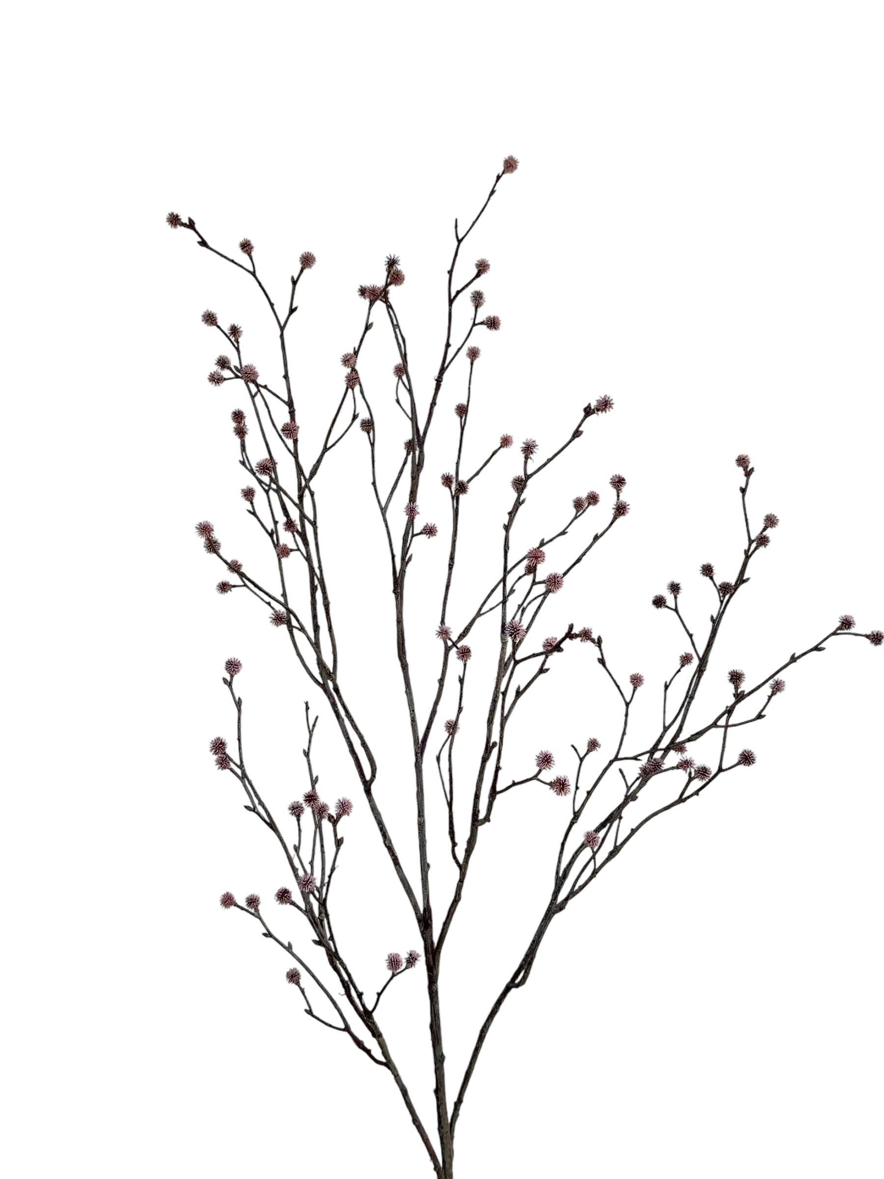 Kunsttak wood spray 100 cm with bud pink