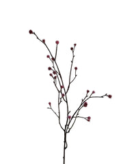 Kunsttak wood spray pick w/bud dk pink