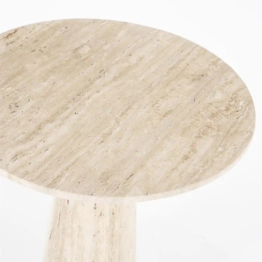 Aime Travertine Table / Side Table – 70x70x75 cm