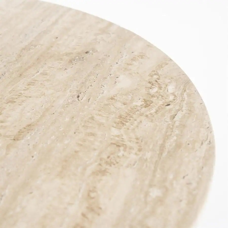 Aime Travertine Table / Side Table – 70x70x75 cm
