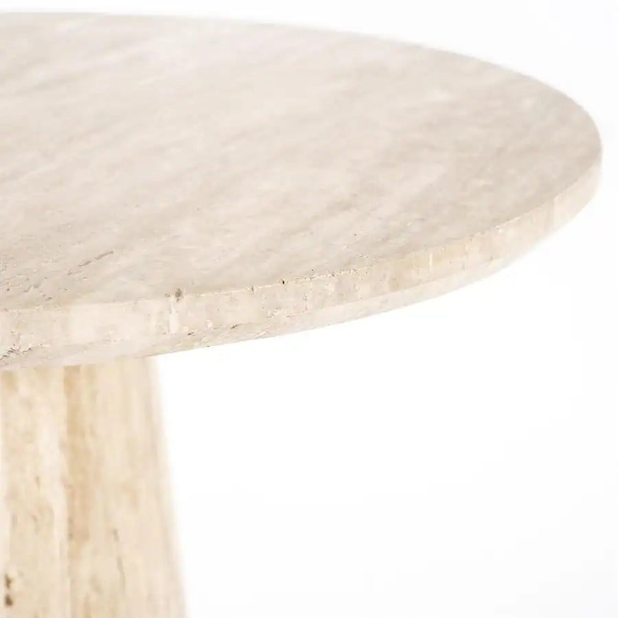 Aime Travertine Table / Side Table – 70x70x75 cm