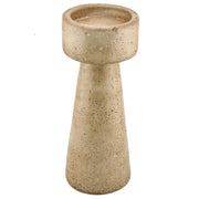 Kaarsenstandaard aardewerk beige 25 cm