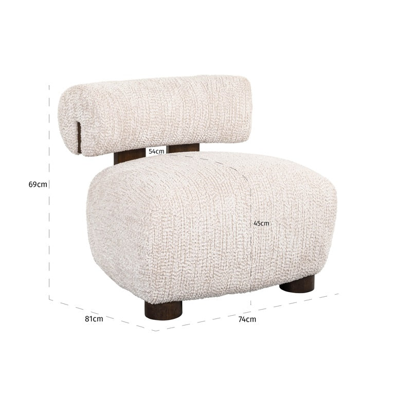Fauteuil Arabella lovely cream