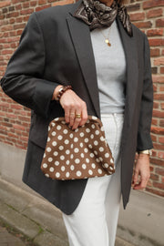 Polkadot Clutch - Bruin