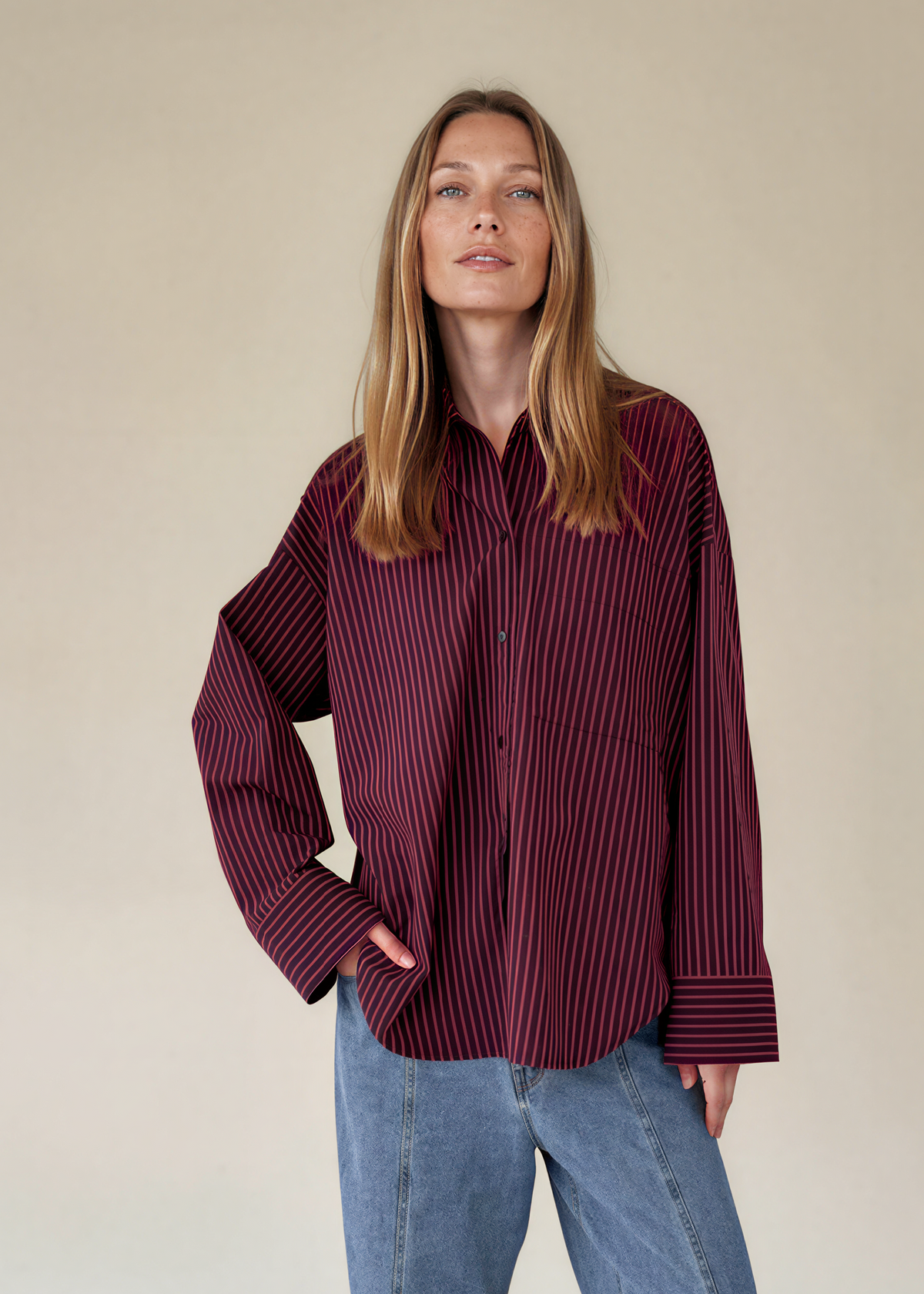 Blouse Fie Gestreept Paris