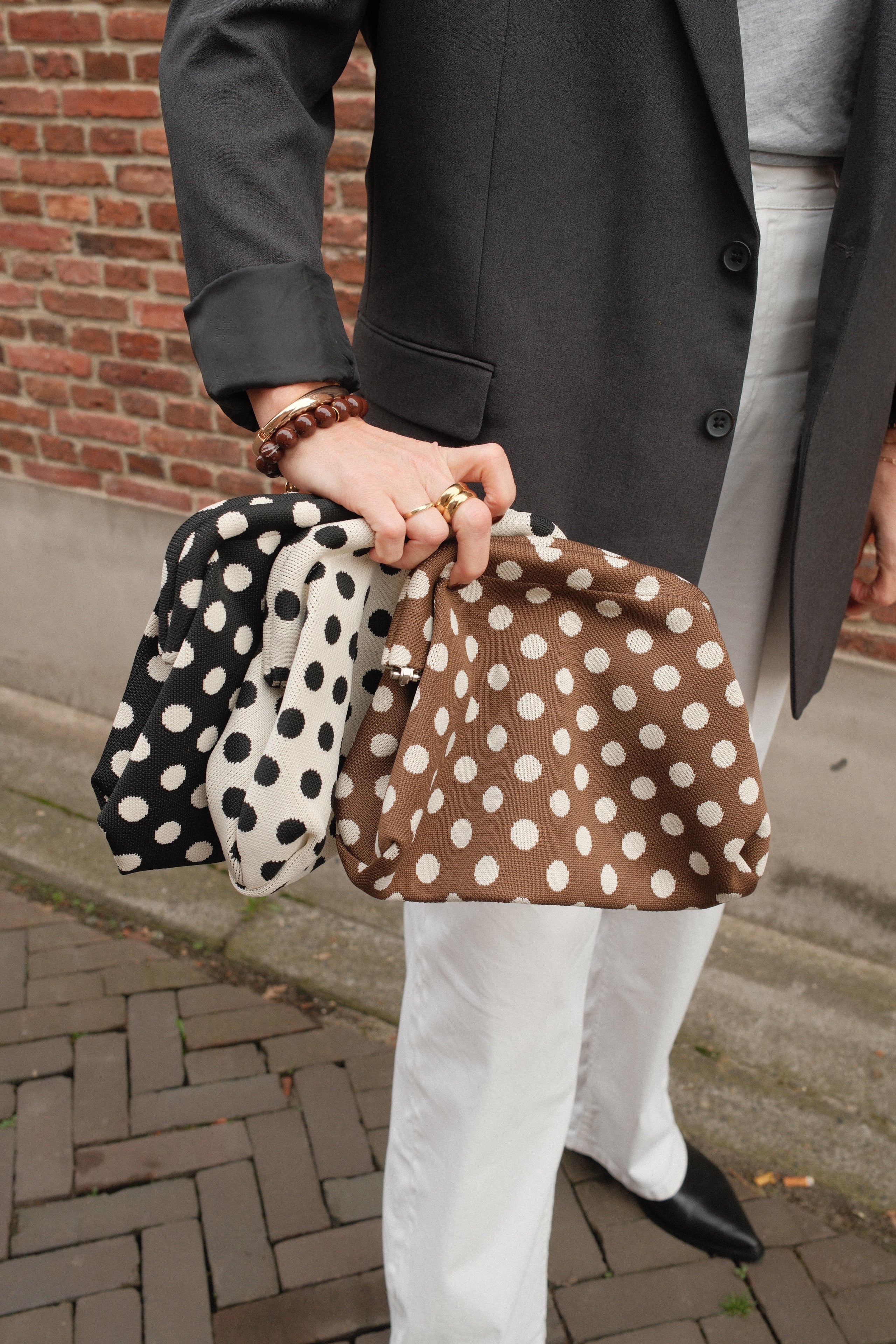 Polkadot Clutch - Zwart