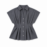 Blouse River geruit blauw