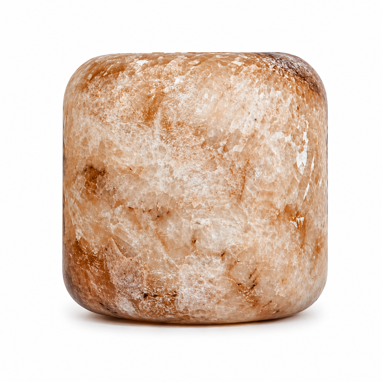 Tealight Alabaster L Drop Brown