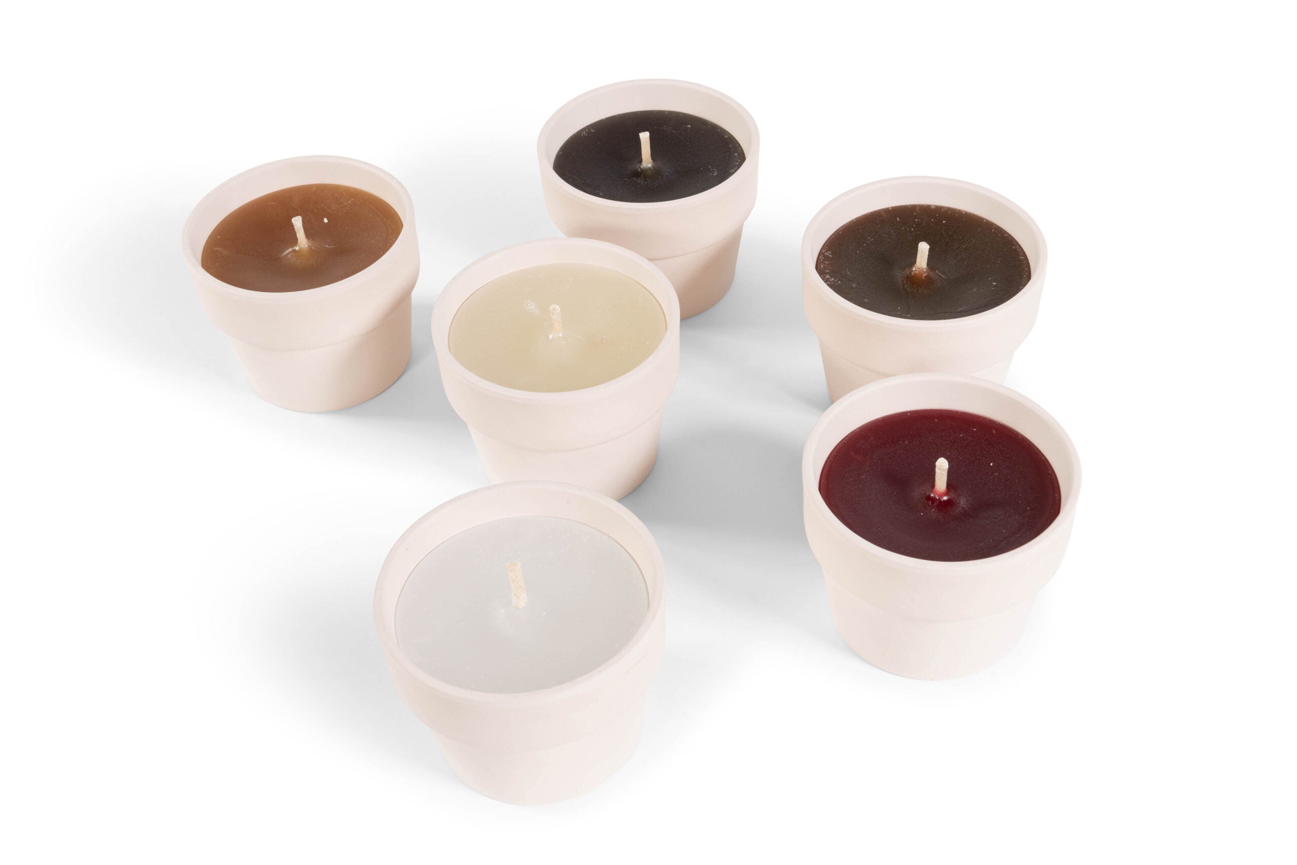 Buitenkaars terracotta pot ø 8 cm - choco